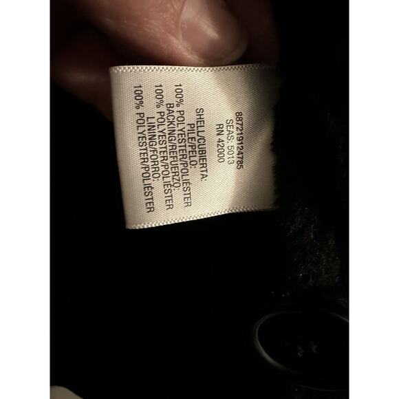 Jaclyn Smith Womens Small Hooded Shearling Fox Fur Lined Coat Button Up NWT - Picture 5 of 7